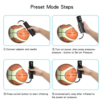 Smart Air Pump | Wireless Electric Inflator with LCD Display & LED Light | Compact Design for Quick Ball Inflation 6