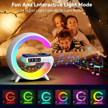 Smart Alarm Clock | 15W Wireless Charger & Bluetooth Speaker | Stylish Ambient Lamp for Relaxation 2