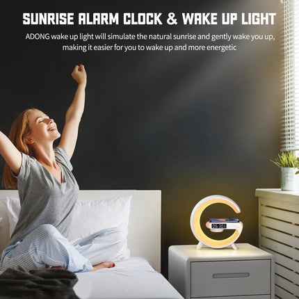 Smart Alarm Clock | 15W Wireless Charger & Bluetooth Speaker | Stylish Ambient Lamp for Relaxation 5