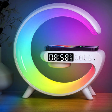 Smart Alarm Clock | 15W Wireless Charger & Bluetooth Speaker | Stylish Ambient Lamp for Relaxation 7