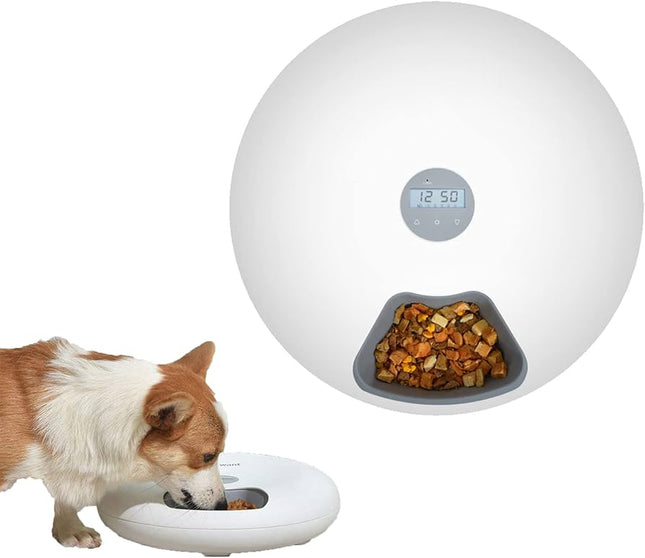 Smart Automatic Feeder | Automatic Pet Feeder with Six Meal Compartments | Convenient Feeding Solution for Cats and Dogs 1