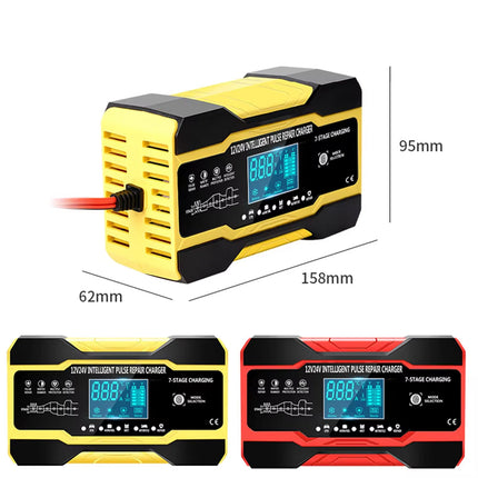 Smart Car Battery Charger | 12V Automatic Charger with LCD Display | Universal Compatibility for Effortless Battery Care 7