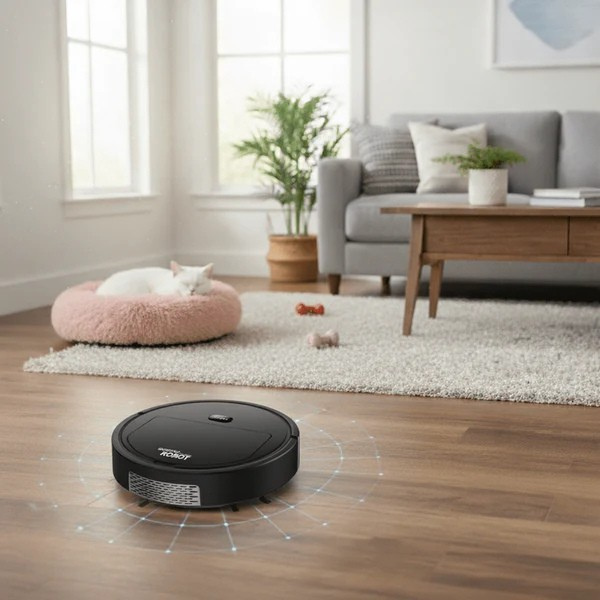 Smart Home | Robot Vacuum Cleaner with HEPA Filter & Quiet Operation | Effortless Cleaning for Pet Hair and Allergy Relief 0