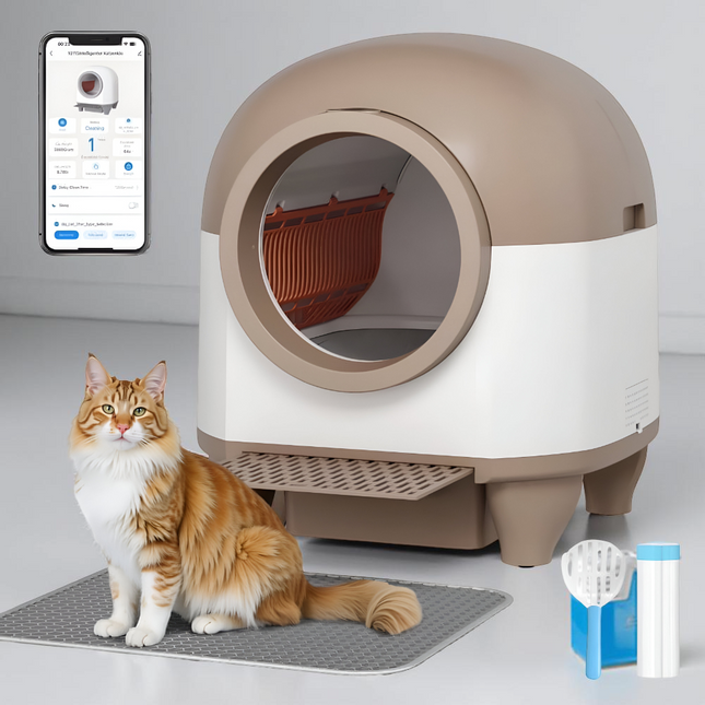 Smart Litter Box | Automatic Self-Cleaning Cat Litter Box with App Control | Odor Control for Cleaner Homes 0