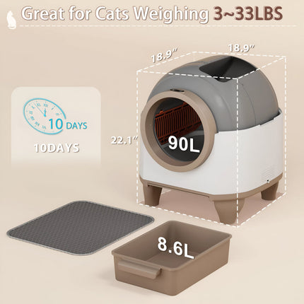 Smart Litter Box | Automatic Self-Cleaning Cat Litter Box with App Control | Odor Control for Cleaner Homes 8