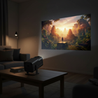Smart Mini Projector | WiFi & Bluetooth Connectivity for Seamless Streaming | Portable Design for Home Entertainment 0