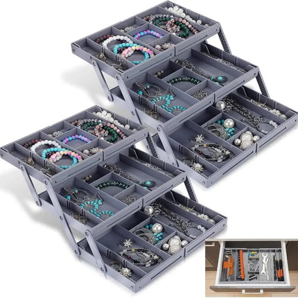 Smart Organizer | 3-Tier Drawer Organizer with Adjustable Dividers | Versatile Storage Solution for Kitchen and Office 6