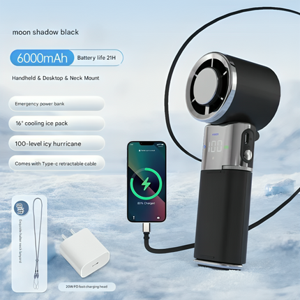 Smart Power Bank Fan | Battery Operated Handheld Fan with 100 Speed Settings | Portable Cooling Device for On-the-Go Comfort 3