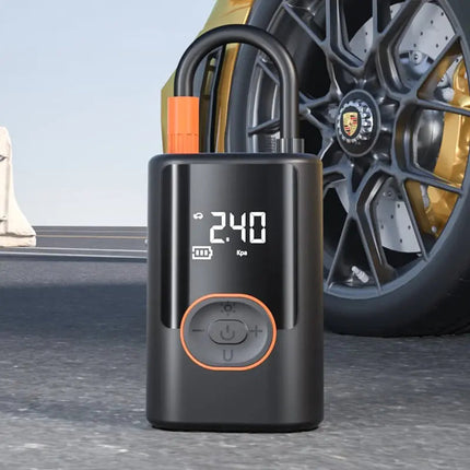Smart Tire Pump | Portable Tire Inflator with LCD Display | Cordless Design for Efficient Tire Maintenance 0