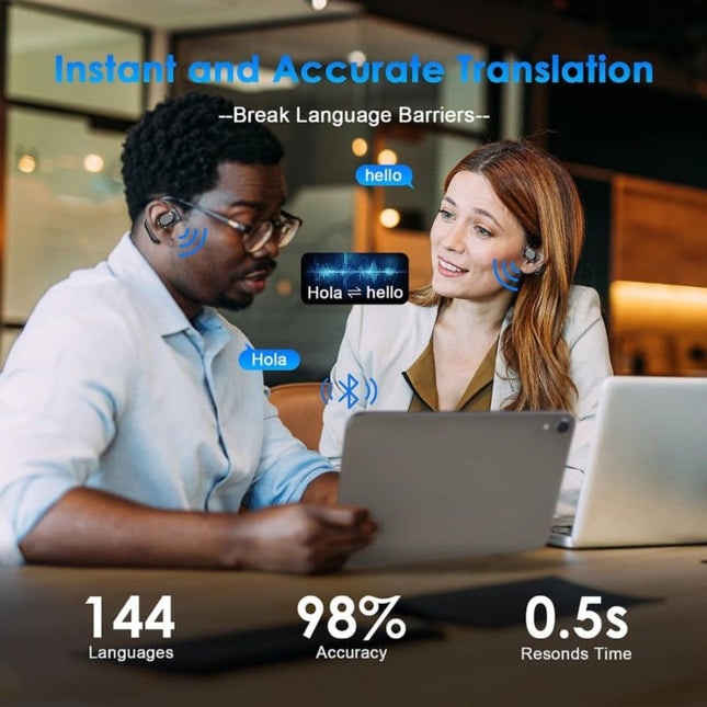Smart Translation Earbuds | Wireless Bluetooth Earbuds with Type C Charging | Real-Time Voice Translation for Effortless Communication 1