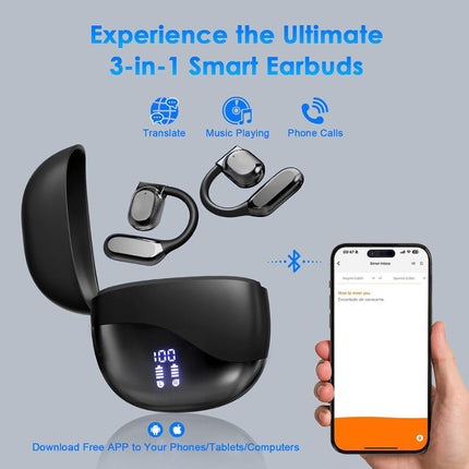 Smart Translation Earbuds | Wireless Bluetooth Earbuds with Type C Charging | Real-Time Voice Translation for Effortless Communication 2