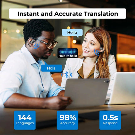 Smart Translation Earbuds | Wireless Earbuds with Noise Cancellation | Real-Time Communication for Travel and Meetings 1