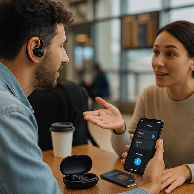 Smart Translator | Bluetooth Earbuds with Real-Time Voice Support | Compact Design for Effortless Communication 1