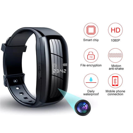 Smart Watch Security Camera | 1080P HD Video & Voice Activation | Sleek Design for Personal Safety 1