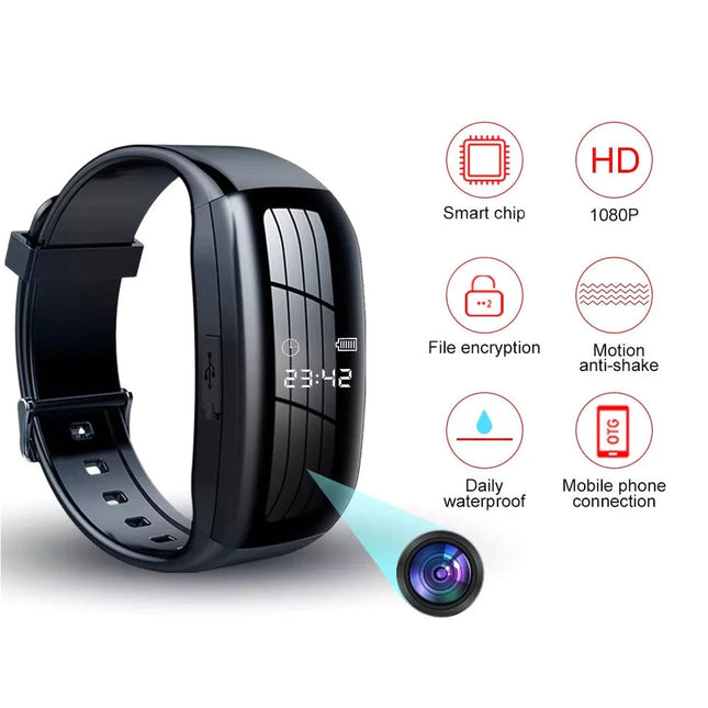 Smart Watch Security Camera | 1080P HD Video & Voice Activation | Sleek Design for Personal Safety 1