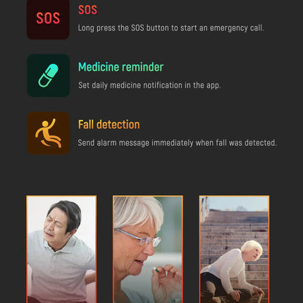 Smart Watch for Elderly | Fall Detection & GPS Tracking | Safety Alerts for Independence 5
