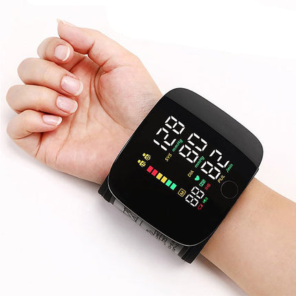 Smart Wrist Blood Pressure Monitor with Voice Alerts & LCD Screen | Portable Health Tracker for Accurate Readings 0