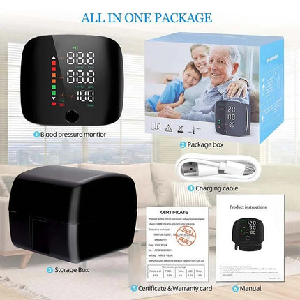 Smart Wrist Blood Pressure Monitor with Voice Alerts & LCD Screen | Portable Health Tracker for Accurate Readings 5