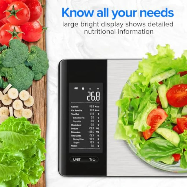 Smarte Digital Kitchen Scale | Nutritional Calculator, Macro Tracking 1