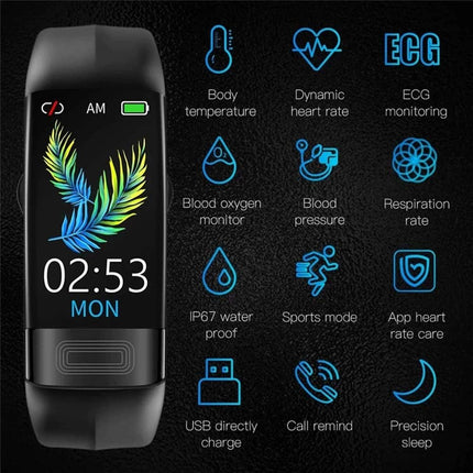 Smart Watch with Blood Pressure and EKG, Fitness Tracker with Heart Rate Monitor