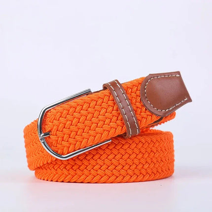 Stretch Belt, Elastic Fabric Belt with Metal Buckle – image 28