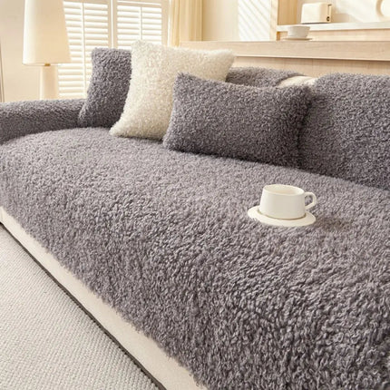 Polar Fleece Couch Cover, Thick Sofa Cover for Winter – image 4