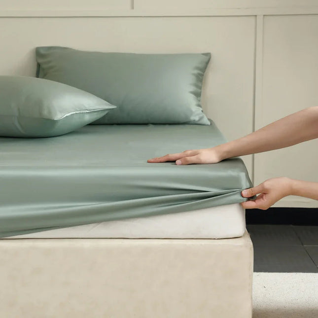 Soie Royale | Mulberry Silk Fitted Sheet with Elastic Bands | Hypoallergenic Comfort for Restful Sleep 0