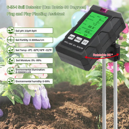 Soil Tester Kit | 6-in-1 Soil Moisture & pH Meter for Optimal Plant Growth 4