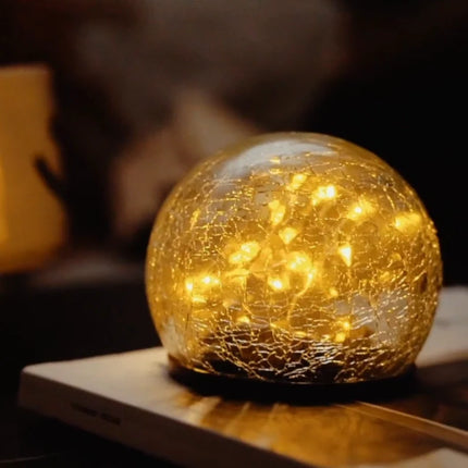 Solar-Powered Garden Light with Automatic Dusk Sensor | Waterproof Orb for Warm White Illumination