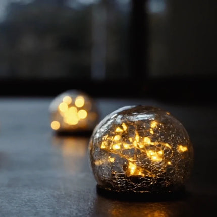 Solar-Powered Garden Light with Automatic Dusk Sensor | Waterproof Orb for Warm White Illumination