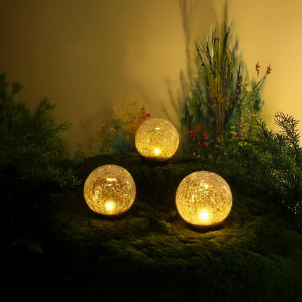 Solar-Powered Garden Light with Automatic Dusk Sensor | Waterproof Orb for Warm White Illumination