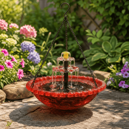 Solar Bird Bath Fountain | Elegant Two-Tier Design with Built-in Solar Panel | Attracts Birds for Effortless Outdoor Decor 10