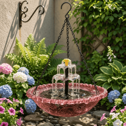 Solar Bird Bath Fountain | Elegant Two-Tier Design with Built-in Solar Panel | Attracts Birds for Effortless Outdoor Decor 11