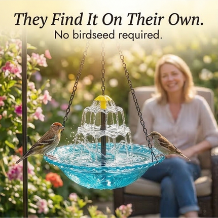 Solar Bird Bath Fountain | Elegant Two-Tier Design with Built-in Solar Panel | Attracts Birds for Effortless Outdoor Decor 5
