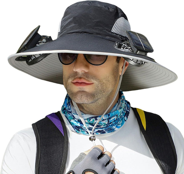 Solar Breeze | Solar Powered Fan Hat with Adjustable Size & Dual Power Design | Stay Cool Outdoors 0