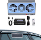 Solar Car Window Fan | Dual Duct Design for Efficient Airflow | Lightweight Cooling Accessory for Year-Round Comfort 0