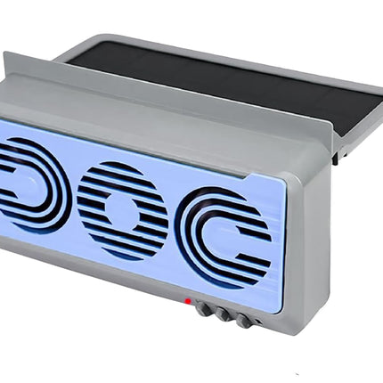 Solar Car Window Fan | Dual Duct Design for Efficient Airflow | Lightweight Cooling Accessory for Year-Round Comfort 4
