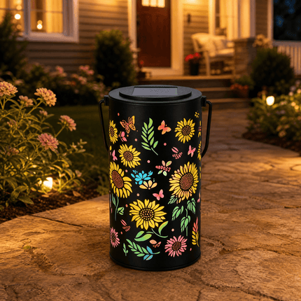 Solar Lanterns | Outdoor Solar Lantern with Colorful Light Patterns | Hand-Cut Metal Design for Stunning Garden Ambiance 9
