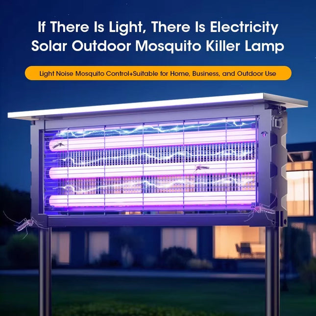 Solar Power Bug Zapper | 1000V Grid & UV Technology | Chemical-Free Protection for Outdoor Spaces 1