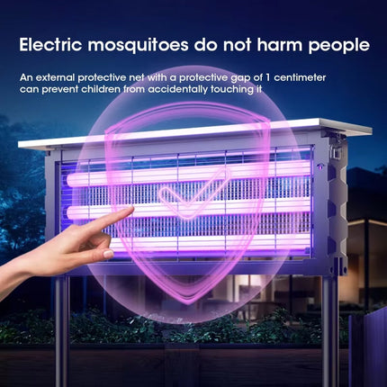 Solar Power Bug Zapper | 1000V Grid & UV Technology | Chemical-Free Protection for Outdoor Spaces 6