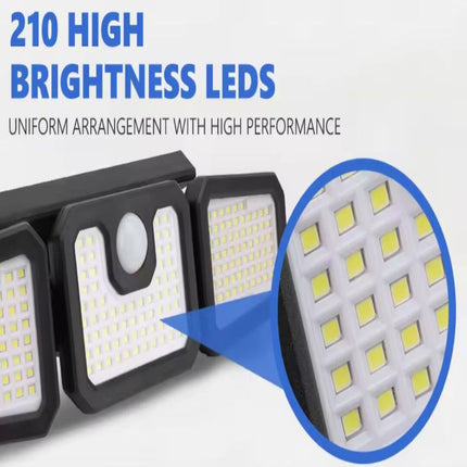 Solar Security Light | Triple-Head Outdoor Illumination with Motion Detection | Weather-Resistant Design for Enhanced Safety 4