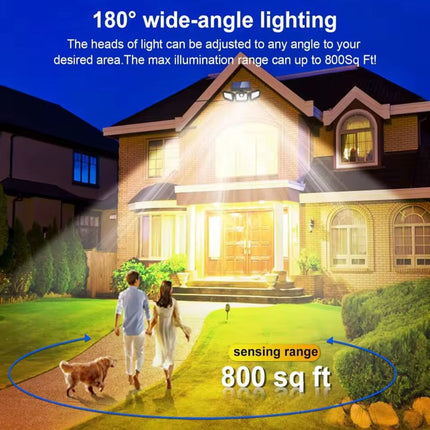 Solar Security Light | Triple-Head Outdoor Illumination with Motion Detection | Weather-Resistant Design for Enhanced Safety 5