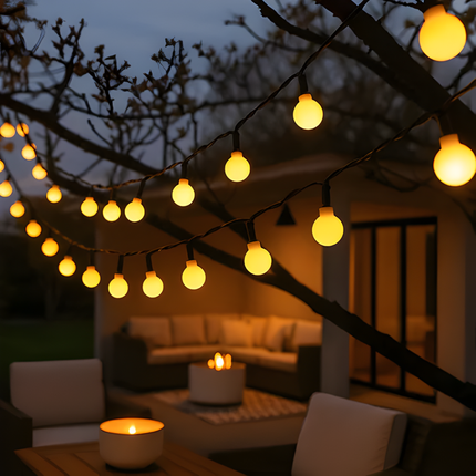 Solar String Lights | Outdoor LED Lights with Eco-Friendly Design | Weather-Resistant Party Ambiance for Gardens & Patios 0