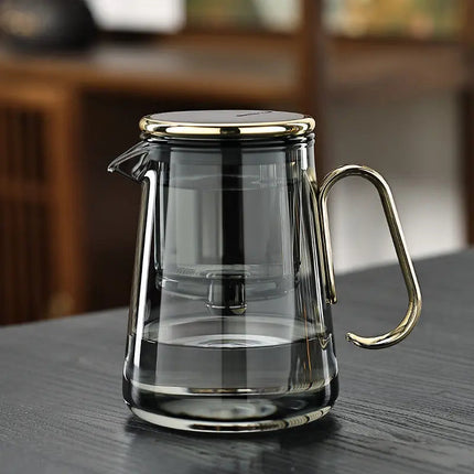 Magnetic Glass Teapot with Infuser, Borosilicate Glass Tea Pot, Loose Leaf Teapot with Strainer