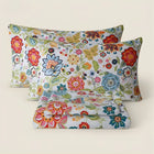 Bed Sheets, Floral Sheet Set with Fitted Sheet, Flat Sheet and 2 Pillowcases, Soft Breathable Microfiber Sheets