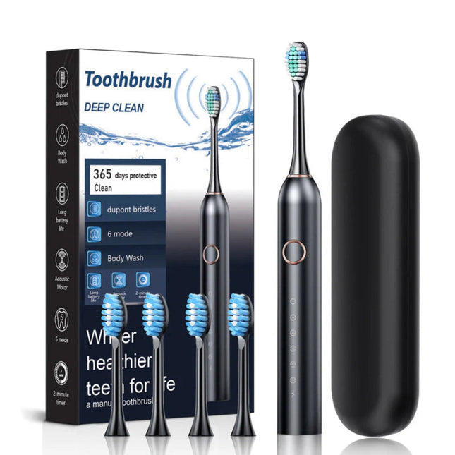 Sonic Clean | Electric Toothbrush Travel Set with 6 Modes & Timer | Rechargeable Oral Care Solution 0