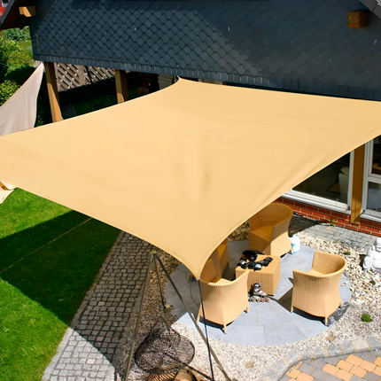 Rectangular Shade Sail with UV Protection, Water Resistant Outdoor Patio Shade for Backyard