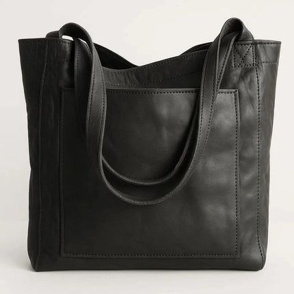 Sophia Collection | Black Shoulder Bag with Spacious Design | Vegan Leather for Elegant Daily Use 4