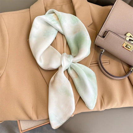 Sophie Silk Charm Scarf | Plaid Pattern, Versatile Accessory 10