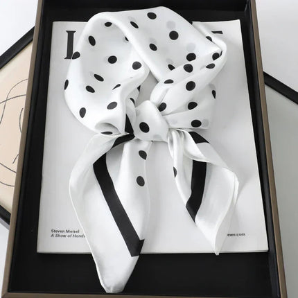 Sophie Silk Charm Scarf | Plaid Pattern, Versatile Accessory 13